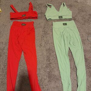 Daily Drills Go! Drills Leggings and Go! Lawson Bra - Heart (RED)